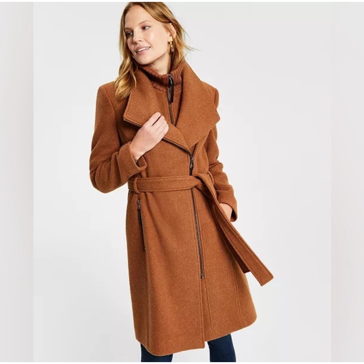 $400 Nwt Calvin Klein Wool Blend Fancy Classy Coat Size Xl